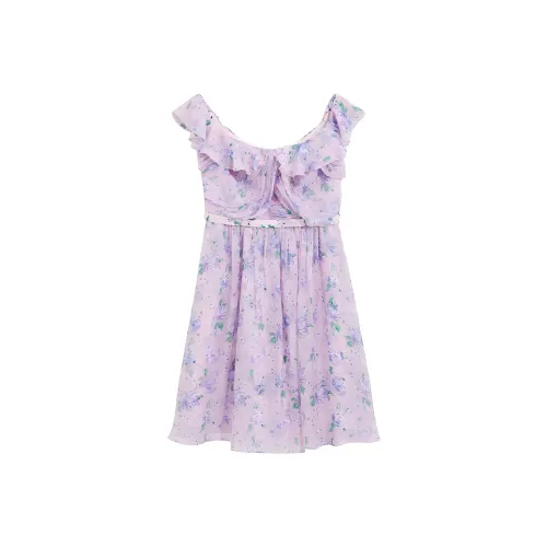 Bebe Short Sleeved Dresses Women's Pink Purple