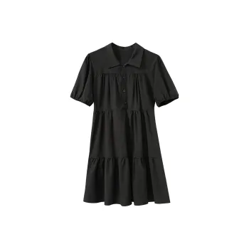Adeworn Short Sleeved Dress Women's Black