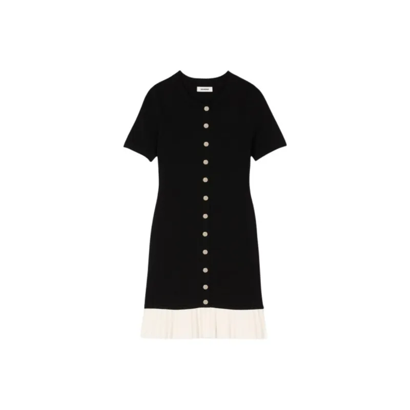 Sandro Pleated Mini Dress-0
