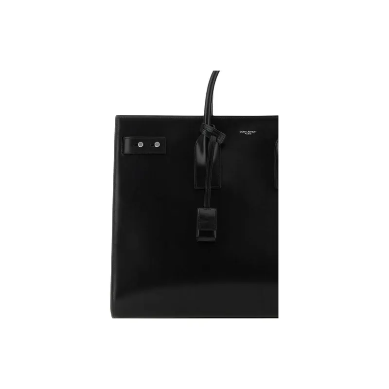 SAINT LAURENT Calfskin Handbag Men's Black-2