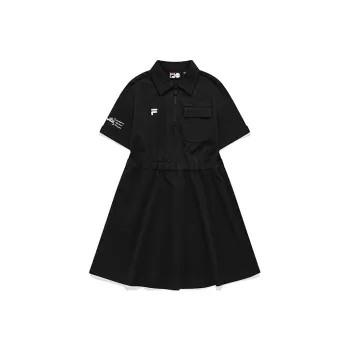 FILA FUSION Short Sleeved Dresses Women's Pitch Black