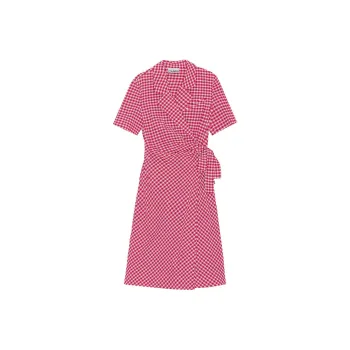 GANNI Short Sleeved Dresses Women's Red