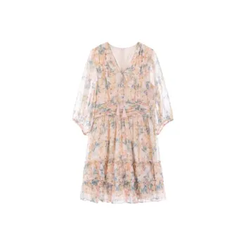 Lagogo Long-Sleeved Dresses Women's Mixed Color