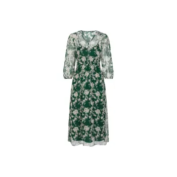 JZ. ANNAKRO Long-Sleeved Dresses Women's Floral Emerald Green
