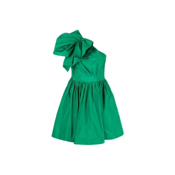 PINKO One Shoulder Taffeta Mini Dress
