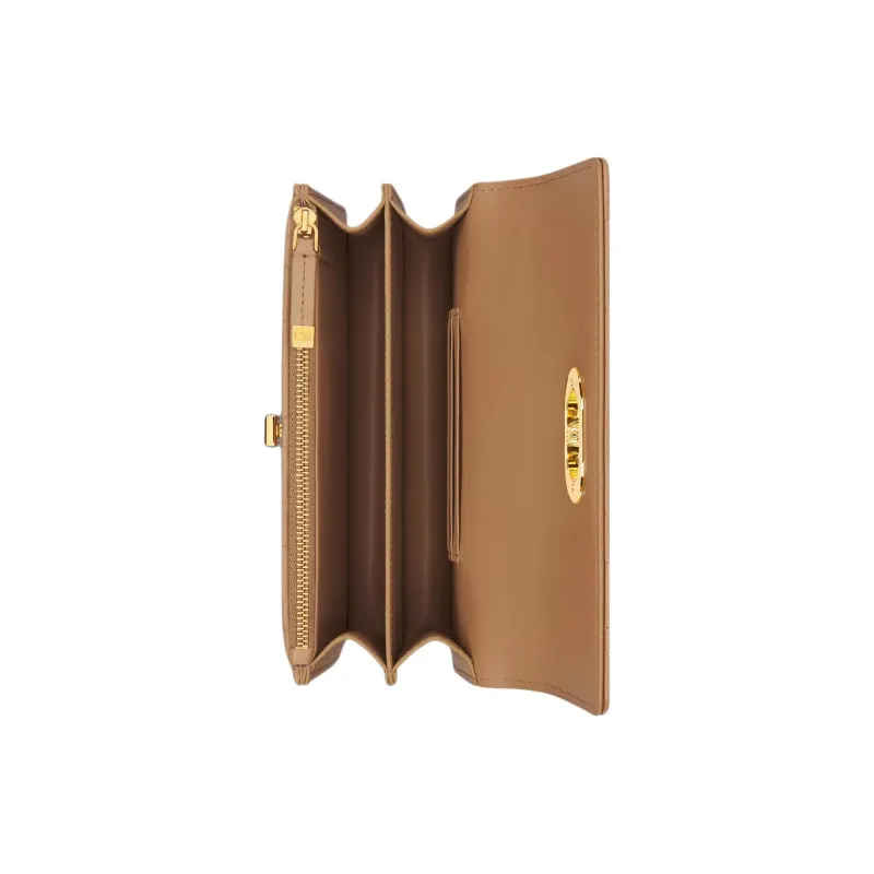 DIOR Miss Caro Sheepskin Crossbody Bag, Shoulder Bag Mini Women's Light Gold-4