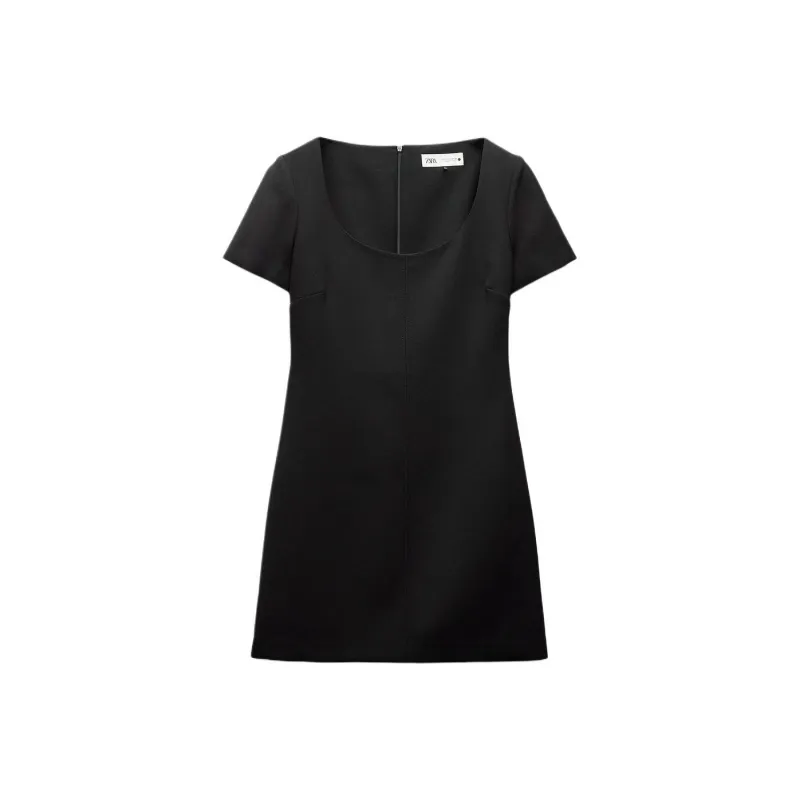 ZARA ZW Series Short Sleeved Dress Women's Black-0