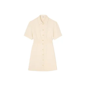 Sandro Short-Sleeved Dresses Women's Light Brown