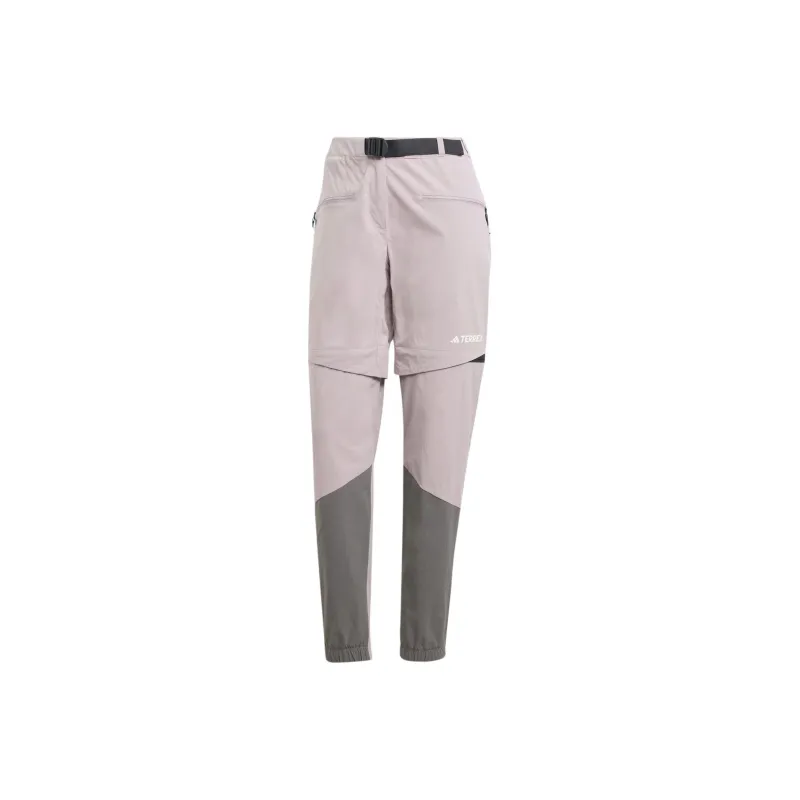 Adidas Terrex Utilitas Hiking Zip-Off Tracksuit Bottoms Woven Sweatpants Women's Purple-0