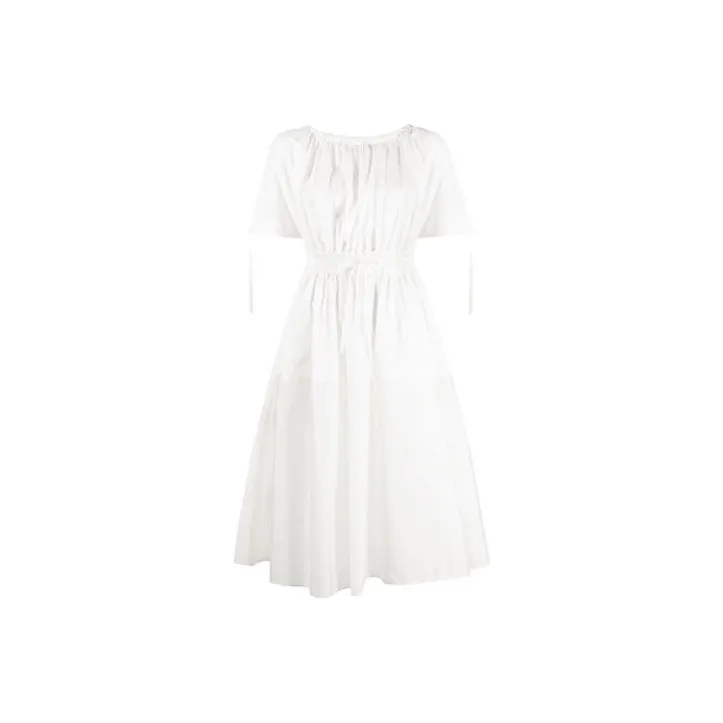 Moncler FW21 Short Sleeved Dresses Women's White-0