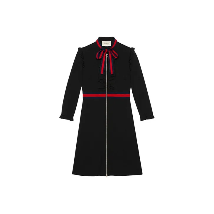GUCCI Long Sleeved Dress Women's Black-0