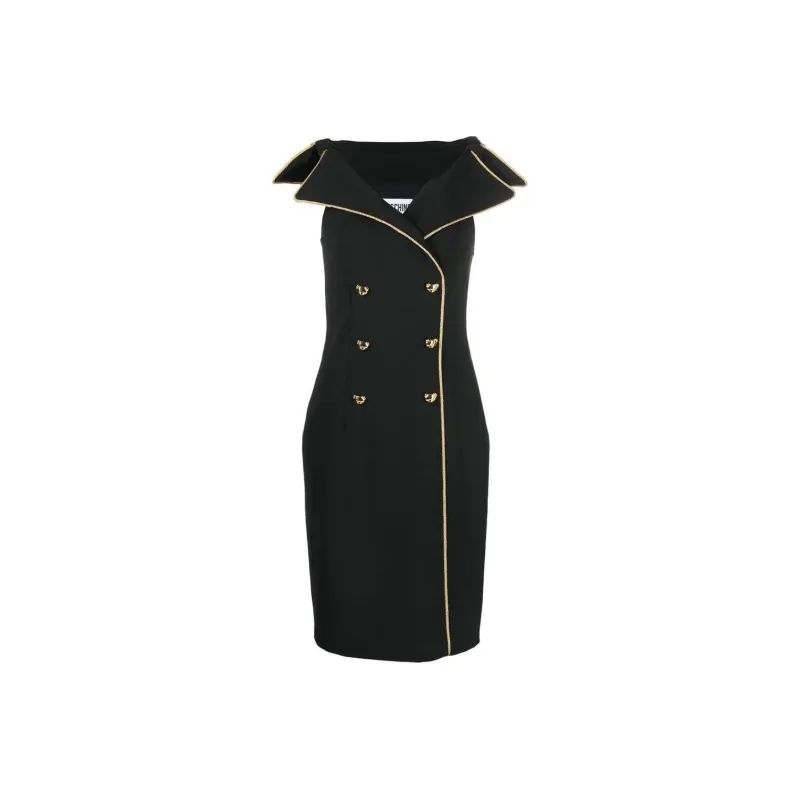 MOSCHINO Teddy button Double breasted Pencil Dress-0