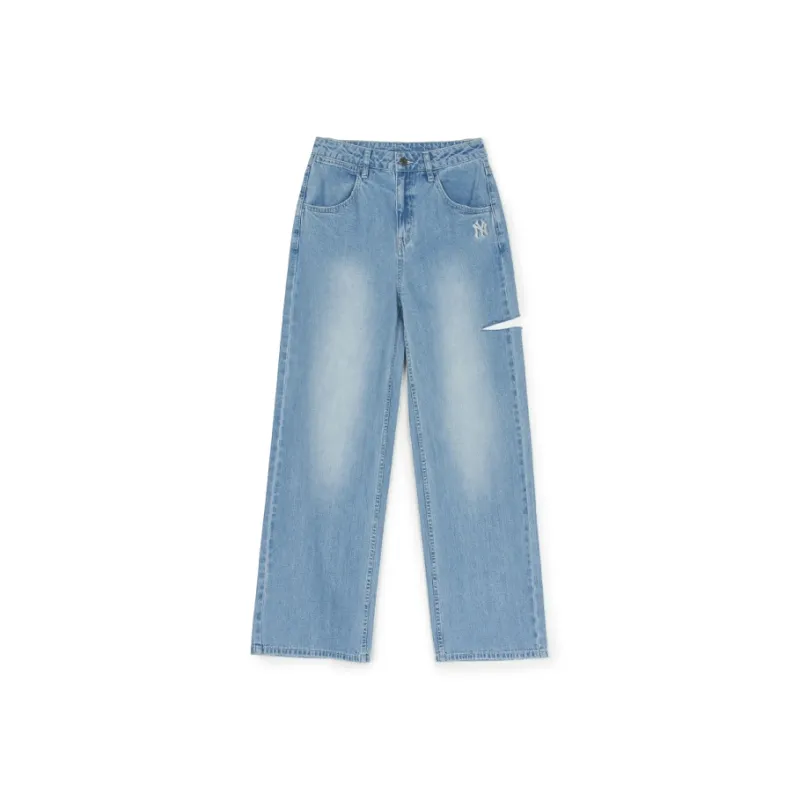 MLB New York Yankees Jeans Women's Sky Blue-0