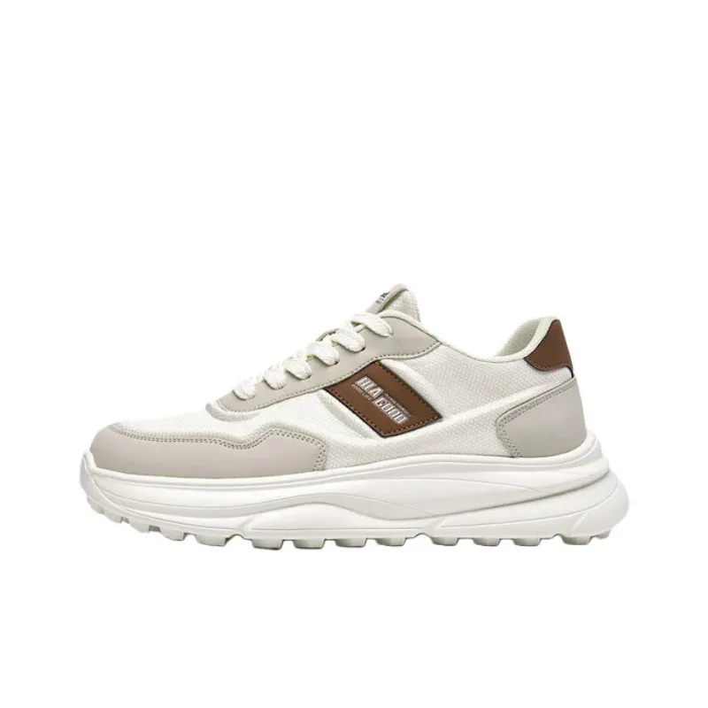 HLA Casual Shoes Men Low Top Light Coffee/Light Gray-0