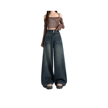 TUSHIFEI Jeans Women's Dark Blue