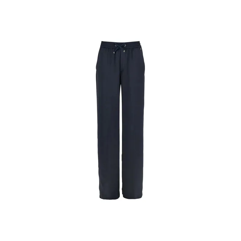 HERNO Wide Leg Satin Trousers-0