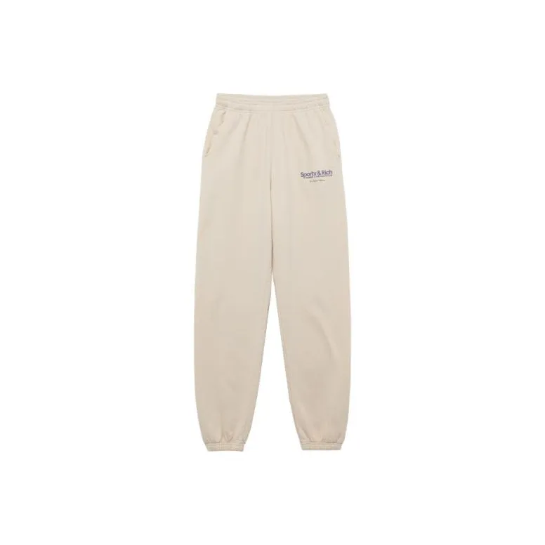SPORTY & RICH Logo Printed Elasticated Waistband Pants-0