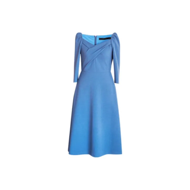 ROEYSHOUSE Short-Sleeved Dresses Women's Blue-0