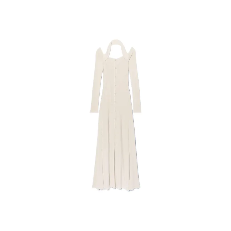 Jacquemus Long-Sleeved Dresses Women's Light Gray-0