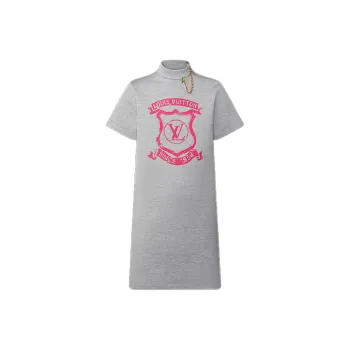 LOUIS VUITTON FW22 Short Sleeved Dress Women's Gray