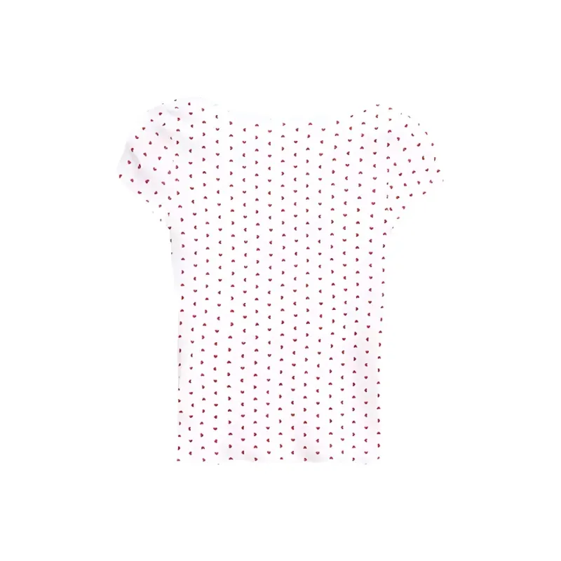 SKYA T Shirts Women's White Heart-1