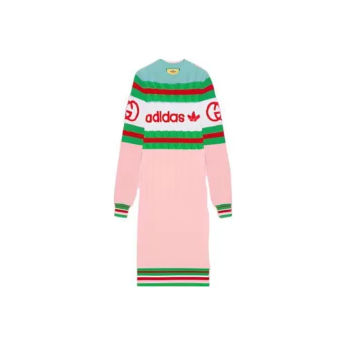 GUCCI x Adidas SS23 Long Sleeved Dresses Women
s Pink