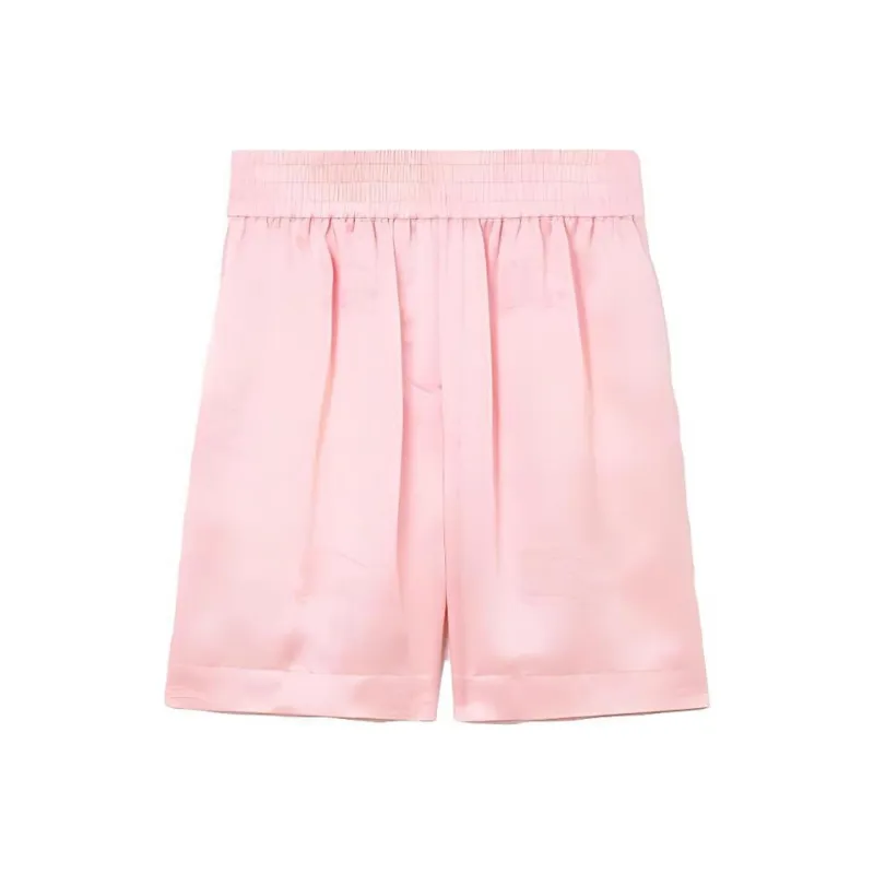 Burberry Ekd Jacquard Silk Shorts Light Pink-0
