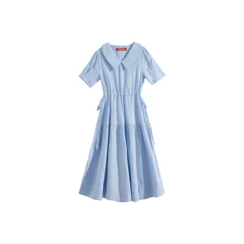 RTNH Short Sleeved Dress Women's Light Blue