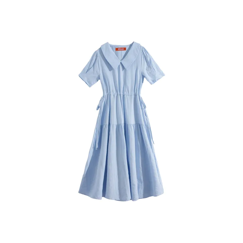 RTNH Short Sleeved Dress Women's Light Blue-0