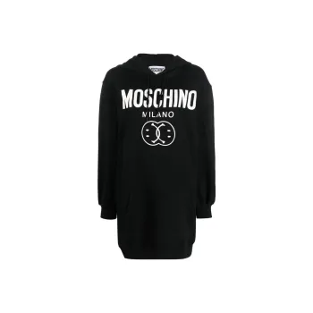 MOSCHINO Logo Print Hooded Dress