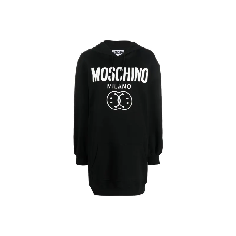 MOSCHINO Logo Print Hooded Dress-0