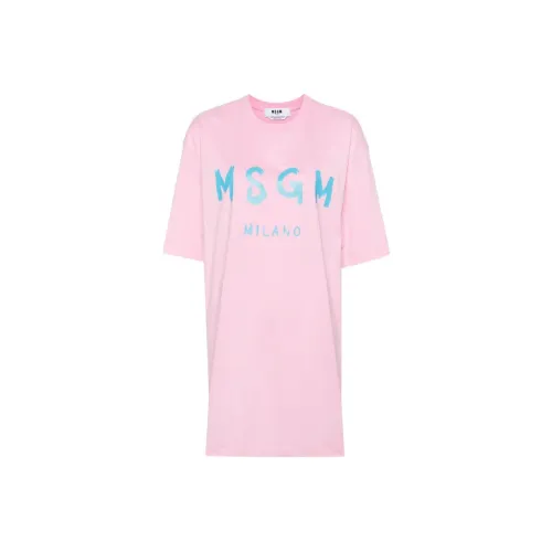MSGM Short Sleeved Dress Women's Light Pink