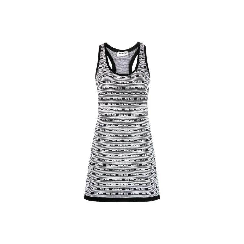 MIU MIU SS23 Sleeveless Dress Women's Black-0