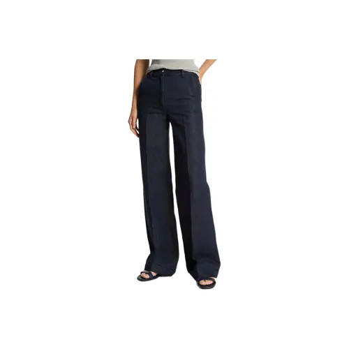 MICHAEL KORS Linen Denim Wide-Leg Jeans