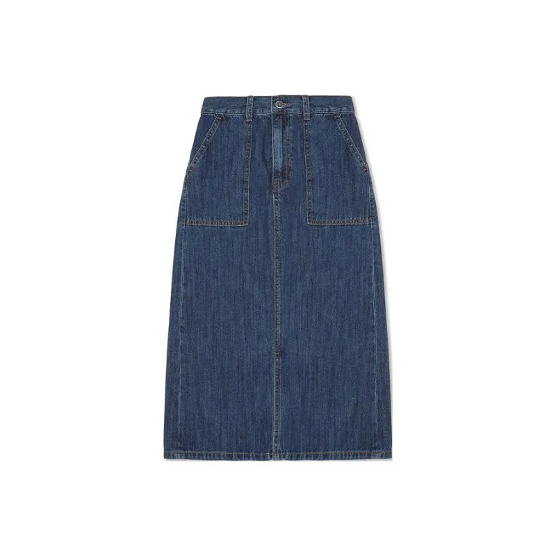 GUESS Denim Long Skirts Women's Blue-0