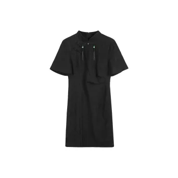 Self Who Short-Sleeved Dresses Women's Classic Black