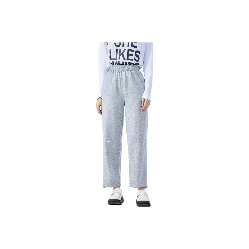 Love Elaine Spring And Fall Casual Pants Women's Gray-0
