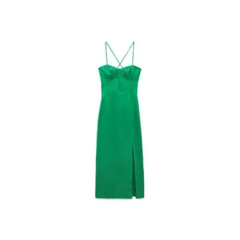 ZARA Sleeveless Dresses Women's Green