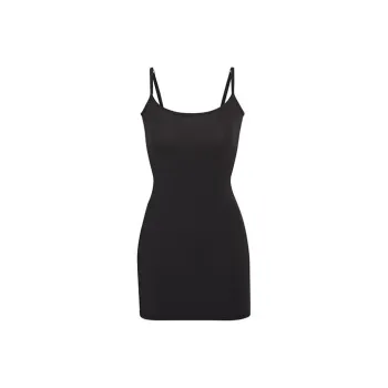 SKIMS FITS EVERYBODY SLIP DRESS Women's White Agate Black/ONYX