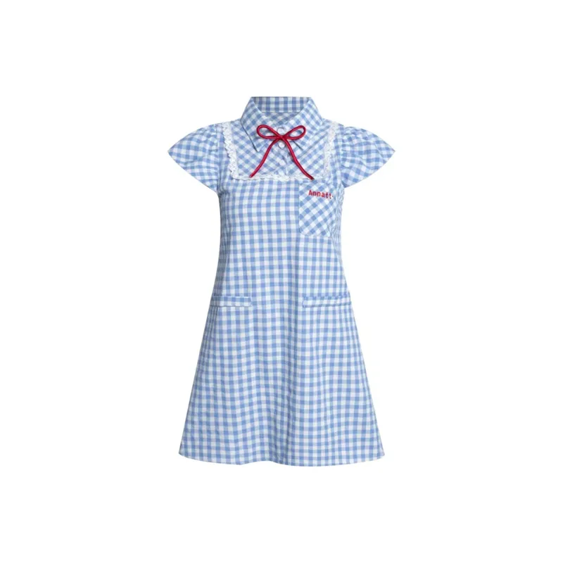JOSR Short Sleeved Dresses Women's Blue-0