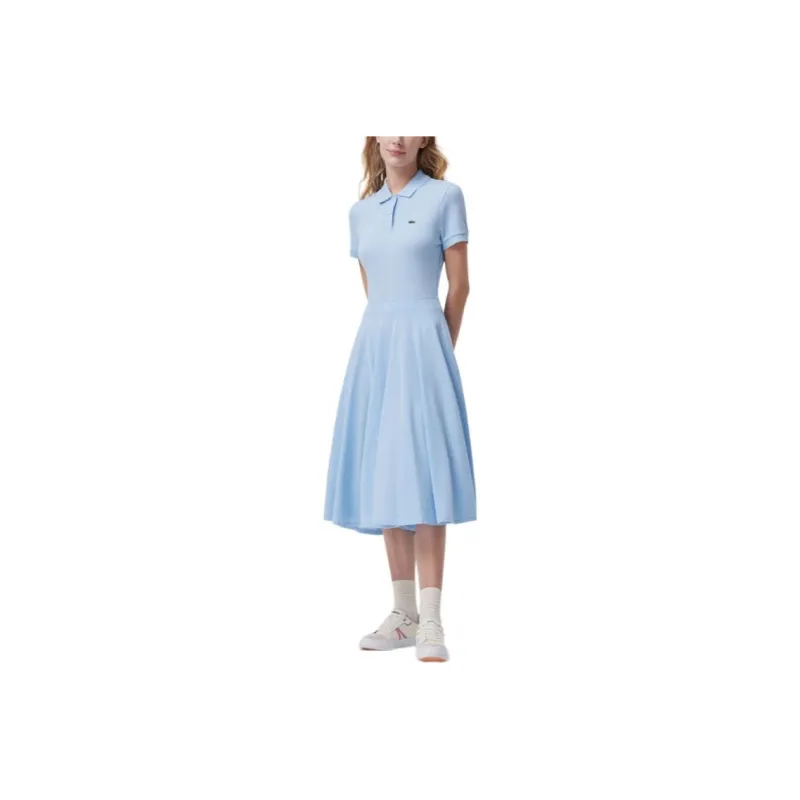 LACOSTE Short-Sleeved Dresses Women's Sky Blue-1