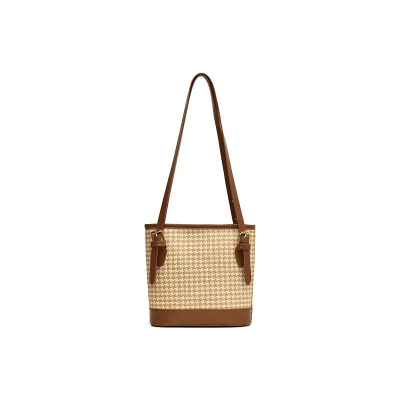 TOUTSEUL YOLO Straw Woven Shoulder Bag Women's Multicolor-18