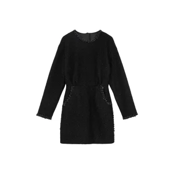 MUNJOUR Long Sleeved Dress Women's Starry Black