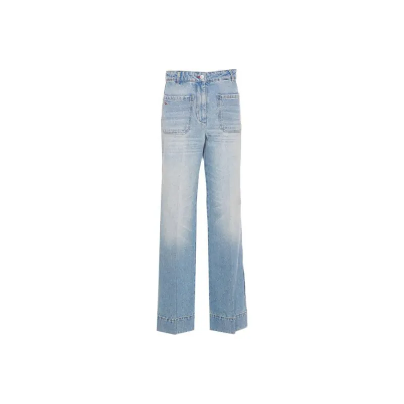 Victoria Beckham Alina Wide Leg Jeans-0