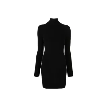 Alexander Wang Intarsia knit Logo Long sleeve Dress