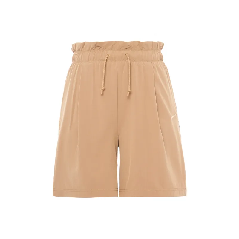 Nike Women'ss Drawstring Straight Leg Shorts Brown-0