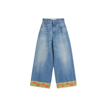 Valentino High Waist Wide Leg Jeans