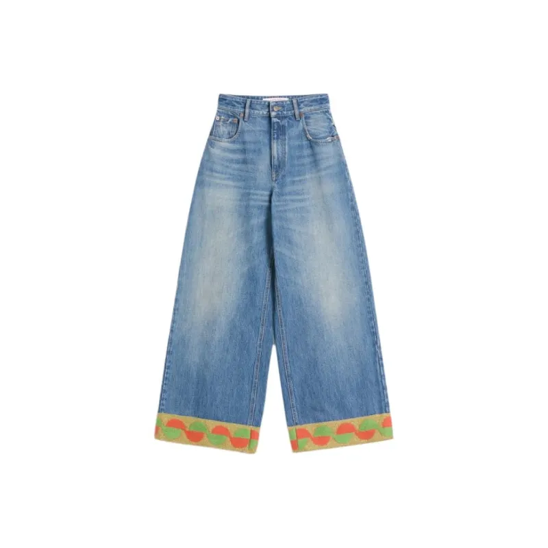 Valentino High Waist Wide Leg Jeans-0
