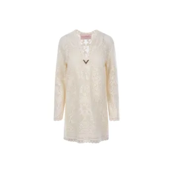 Valentino Long-Sleeved Dresses Women's Nude