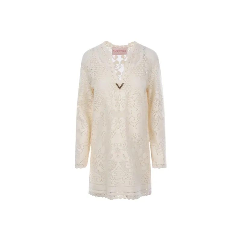 Valentino Long-Sleeved Dresses Women's Nude-0